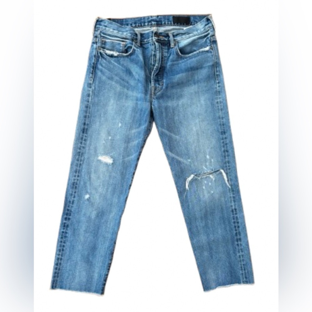 Vince med wsh stovepipe wide leg distressed ankle jeans SZ 28 grunge Y2K